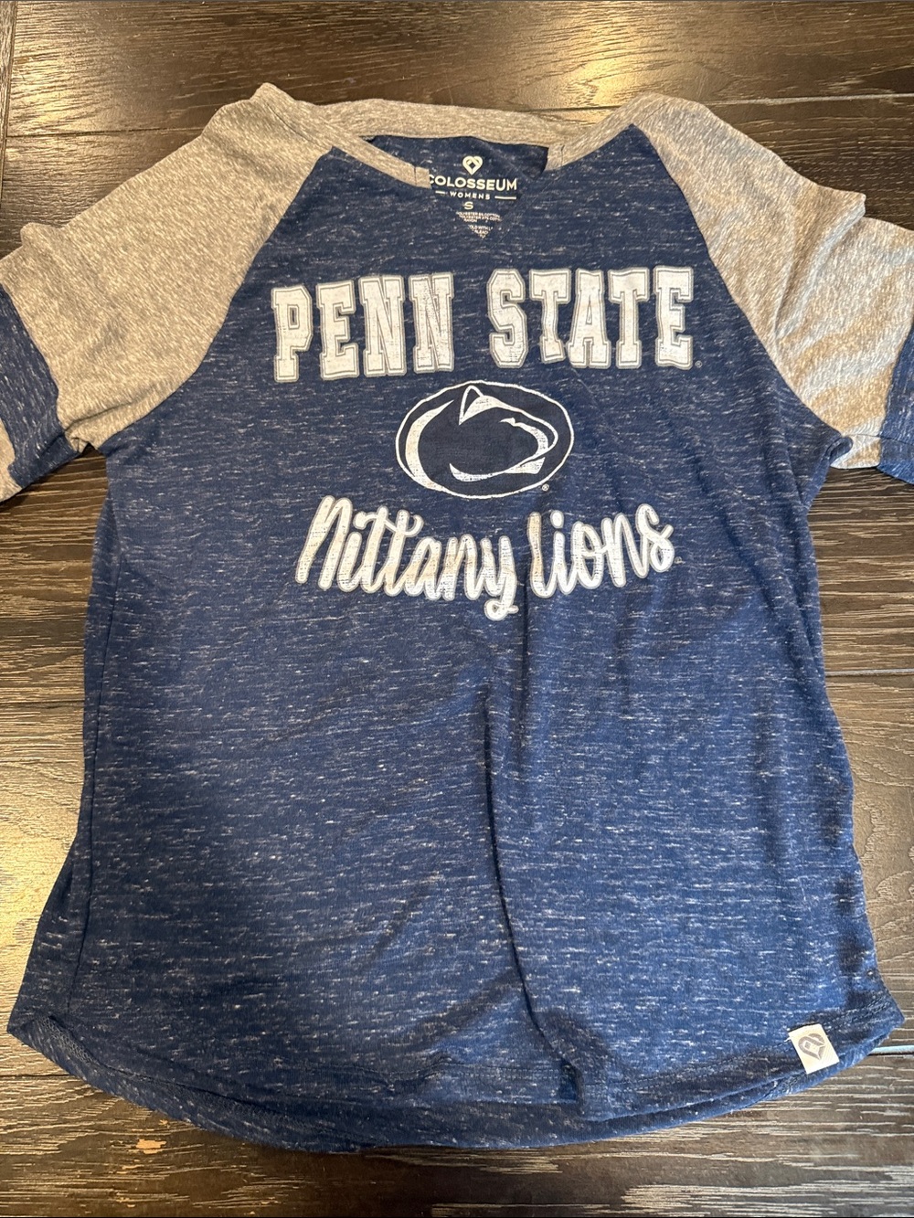 Penn State Nittany Lions Kids Raglan Tee - Navy & Gray
